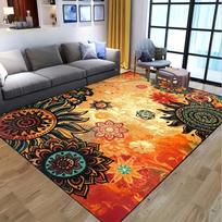 Bohemian-style Carpet Trippy Abstract Eye Flower Rug Vibrant Bohemian Anti-Slip Rug for Living Room Bedroom Aesthetic Home Decor 40X60CM