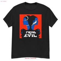 Twins of Evil cult Hammer horror film fan art t shirt vintage Washed Versatile Comfortable streetwear Soft Slightly graphic S įvairiaspalvis