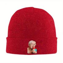 Grandma Granny Ice Cream Warm Knitted Cap Hip Hop Bonnet Hat Autumn Winter Outdoor Beanies Hats for Unisex Women Adult