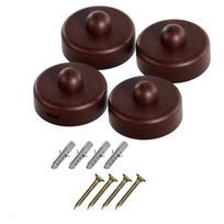 ABBY-Tapestry Wall Hangers Clips 4 Pack - Quilt Hanger For Wall For Display, Quilt Rack - Rug Hangers For Walls Brown ruda