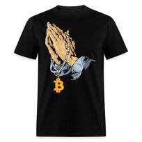 Bitcoin Pray Hodl shirt Cryptocurrency BTC Block Chain FOMO T-Shirt Mens Womens Tees Top Size S-6XL XL