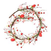 63  Artificial Tulip Garland Spring Easter Faux Tulip Hanging Vine with Green Leaves for Home Wedding Indoor Outdoor Decor 1pc