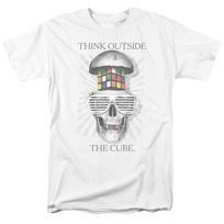 Rubiks Cube Outside The Cube T Shirt Mens Licensed Puzzle Game Toy White XXXL