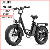 URLIFE E20 PRO Elektrinis dviratis 45KM/H 750W Variklis 48V/15.6AH Baterija Miesto Lauko Visureigis E-Dviratis 20*4.0  Visureigio Padanga Elektrinis Dviratis E20 PRO Black 45KM/H juoda