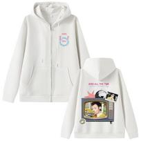 Kiss All The Time Disco Occasionally Zipper Hoodie Fans Gift Men Women Fashion Pop Music Zip Up Jacket Sweatshirt M