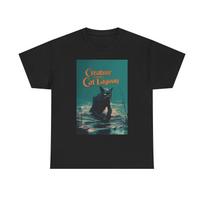 Creature Cat Lagoon Tee, Unisex Graphic T-Shirt, Horror Aesthetic Parody Apparel S