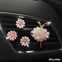 Car Air Freshener  Girl Car Air Conditioner Vent Daisy Perfume Clip Auto Parfum Diffuser Decor Interior