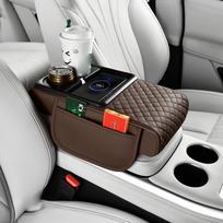 Car Armrest Box Heighten Cushion With Fast Charging Wireless Charger And Cup Water Bottle Holder Storage Pocket Arm Rest Cover