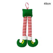 2025 New Year Christmas Elf Santa Legs Car Accessory Christmas Decor For Home Xmas Tree Pendants Auto Rear Trunk Door Leg Decor