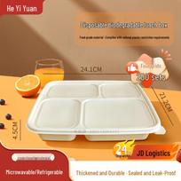 Biodegradable 4-Compartment Corn Starch Disposable Meal Prep Containers