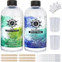 Epoxy Resin Crystal Clear Kits,1:1 Ratio Crystal Clear Casting Resin for Molds, DIY Crafts, Jewelry, Art Painting 1set