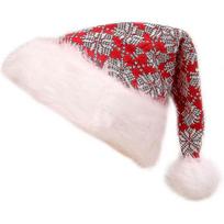 Knitted Santa Hat Creative Fashion Pom Pom Snowflake Decorative Santa Hat Christmas Worm Hat Party Supplies Photo Props For Adults Holiday Red Whit