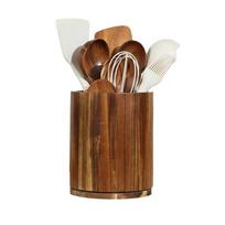 Farmhouse Style Cylindrical Cutlery Holder Wooden Chopstick Cage  Flatware Storage ruda