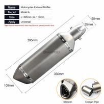 Motorcycle Exhaust Pipe 51MM Universal Muffler Motocross Exhaust Tube For Dirt Bike Motocross Scooter Race Motorbike sidabras