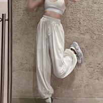Oversize Sweatpants for Women High Waist Sports Pants Fashion Casual Baggy Pants Female Joggers Streetwear Harajuku Trousers Plus Size XXL balta
