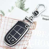 2 mygtukų TPU automobilio rakto dangtelis dėklas pakabukas Jeep Renegade Compass Grand Cherokee Chrysler 300C Wrangler Dodge automobilių priedai juoda