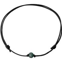 Vėrinys - Perlinea - Taitio perlas A+ - Vaškuotas medvilninis siūlas - 925 sidabras - 10-11 mm juoda