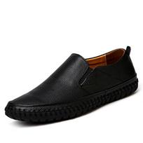 Fashion2024 New Large Size 50 Men Loafers Soft Moccasins Fashion Soft Spring Autumn Genuine Leather Shoes Men Warm Flats Driving Shoes 38 juoda