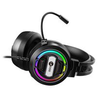 USB Gaming Headset for PC Surround Sound Wired Headphones with Colorful LED Light Computer juoda