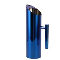 304 Stainless Steel Water Pitcher Jug 1.5L Modern Pitcher with Handle Beverage Container for Iced Hot Tea Juice Coffee mėlyna