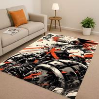 Anime My Hero Academia Bakugou Deku Cartoon Living Room Non-Slip Area Rug Carpet for Bedroom Playroom Sofa,Home Decor Doormat 40x60cm( 15x23in )