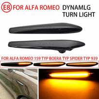 2Pieces for Alfa Romeo Boera Spider 159 Sportwagon Typ 939 Side Marker Light Dynamic LED Turn Signal Flashing Indicator Blinker