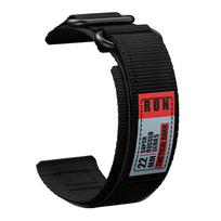 22 mm Velcro Nailono Laikrodžio Dirželis, skirtas Garmin Venu 4 3 2 45mm/D2 Air X15/Forerunner 570 47mm 265 255 Sportinis Pakeičiamas Dirželis 22mm juoda