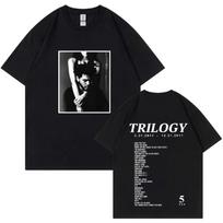 The Weeknd Trilogy Music Album Oversized T Shirt Men's Fashion Tee Shirt Unisex Casual Aesthetic Short Sleeve T-shirt Streetwear S juoda