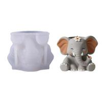 Creative Elephant Silicone Mold for Handmade Flower Pot Jewelry Holder and Candle Stand Planter Mould 1