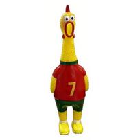 Screaming Chicken Toy for Dogs Rubber Squeaky Chicken 12.6 Inch Detachable Design Loud Scream Sound Stress Relief Prank Novelty Toy for Adults raudona