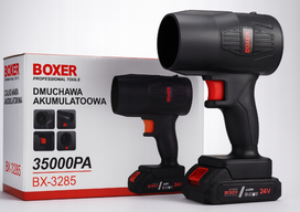 Akumuliatorinis sniego ir lapų pūstuvas su dviem akumuliatoriais 24 V, 1500 mAh, BOXER BX-3285