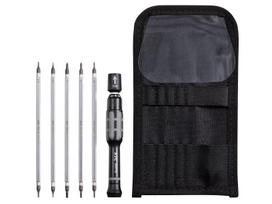 Kyoto Machine Tool Precision Ratchet Screwdriver Set with 5 Bits Types of TDBRP6 (KTC) (10 Tips)