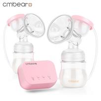 Portable Double Electric Breast Pump with Massage & Suction 2 Modes 12 Levels Adjustable Quiet Breastfeeding Pump Safe