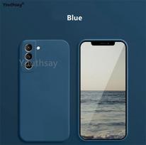 For Samsung Galaxy S22 Case Cover For Samsung Galaxy S22 Plus Ultra S21 FE A53 A73 A33 A52s A52 Shell Soft Liquid Silicone Case For Galaxy S22 mėlyna
