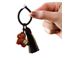 Cute Cartoon Mascot Pony Keychain Horse Year Keyring Backpack Pendant Hanging Decoration New Year Party Gift A4