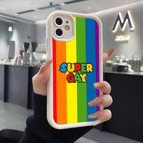 Lgbtq Flags Phone Case For IPhone Air 17 Pro Max 16 E 15 14 Pro Max 13 12 11 Mini Plus Soft Silicone White Cover iPhone 15