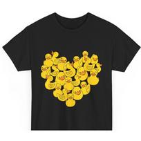 Cute Duck Heart Tee Quackers in Love Unisex Heavy Cotton Tee S įvairiaspalvis