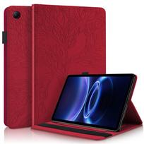 Tablet Coque for Xiaomi Redmi Pad 2 9.7 2026 Case Emboss Tree Flip Wallet Stand Cover for Funda Redmi Pad 2 9.7 Case Redmi Pad 2 9.7 inch raudona