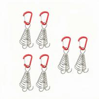 6Pcs Aluminum Zinc Zinc Alloy Tent Octopus Rope Buckle Stainless Steel Fixed Tent Rope Buckle  Windproof raudona