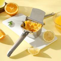 Manual Fruit Juicer Stainless Steel Hand Press Fruit Juicer Hand Juice Extractor with Built-in Porous Filter for Oranges Grapes CN