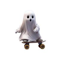 Skateboard Ghost Halloween Ghost Statues Handicraft Model Resin Skateboard Ghost Figurines Statue Halloween Themed