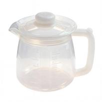 500ml Capacity Silicone Teapot Portable Leakproof Coffee Carafe Cold-resistant with Scale Oil Dispenser Juice Serving <0.25L gryna