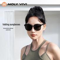 MOLY VIVI Folding Fashion Sunglasses One Size M matinė juoda spalva