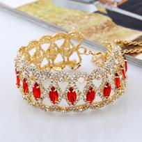 Gold And Red Diamond Necklace With Art Deco Style For Fashionistas Gold Red
