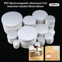 200 vnt. 20–82 mm PET plastikinio butelio elektromagnetinės indukcijos sandarinimo folijos įklotai PE kosmetikos indeliui aliuminio folijos sandarinimo plėvelė 20mm-200pcs