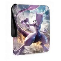 Trading Card Binder 4 Pocket, Portable Collectible Game Card Albums Gifts for Boys and Girls A