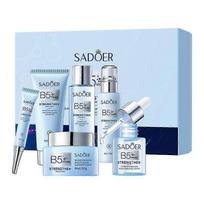 Vitamin B5 Skincare Set for Face - 6-Piece Hydrating & Strengthening Kit with Cleanser, Toner, Serum, Cream, Eye Cream, Essence for Sensitive & Dry Sk 1set