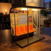 Niujorko metro traukinio lempa, Retro miniatiūrinio metro vagonėlio stalinė lempa, Kūrybiška naktinė lemputė namų dekoravimui 1pcs