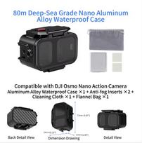 80M Deep Sea Waterproof Case for DJI Osmo Nano Aluminum Alloy Underwater Housing Diving Protective Shell with Cold Shoe