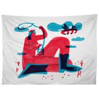 RUNAWAY PEGASUS tapestry 75x100 juoda